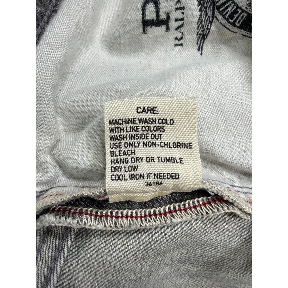 Polo Ralph Lauren Hampton Straight Gray Jeans Mens 44x34 Vintage Y2K Grunge - Picture 11 of 12